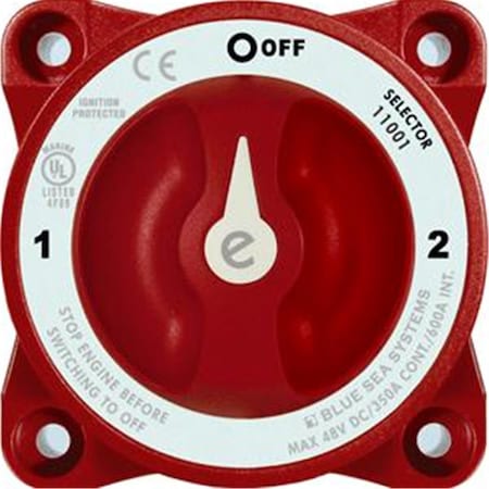 Blue Sea Systems Blue Sea e - Series Battery Switch with Alternator Field Disconnect - 3 - Position - BL81828